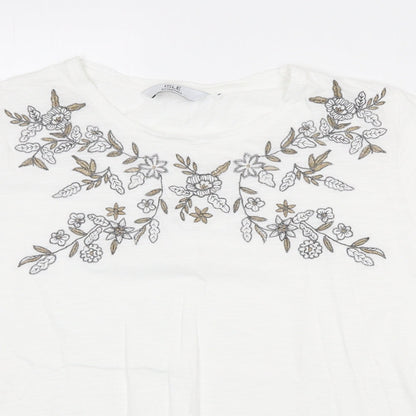 Womens UK Size M EWM White Basic T-Shirt