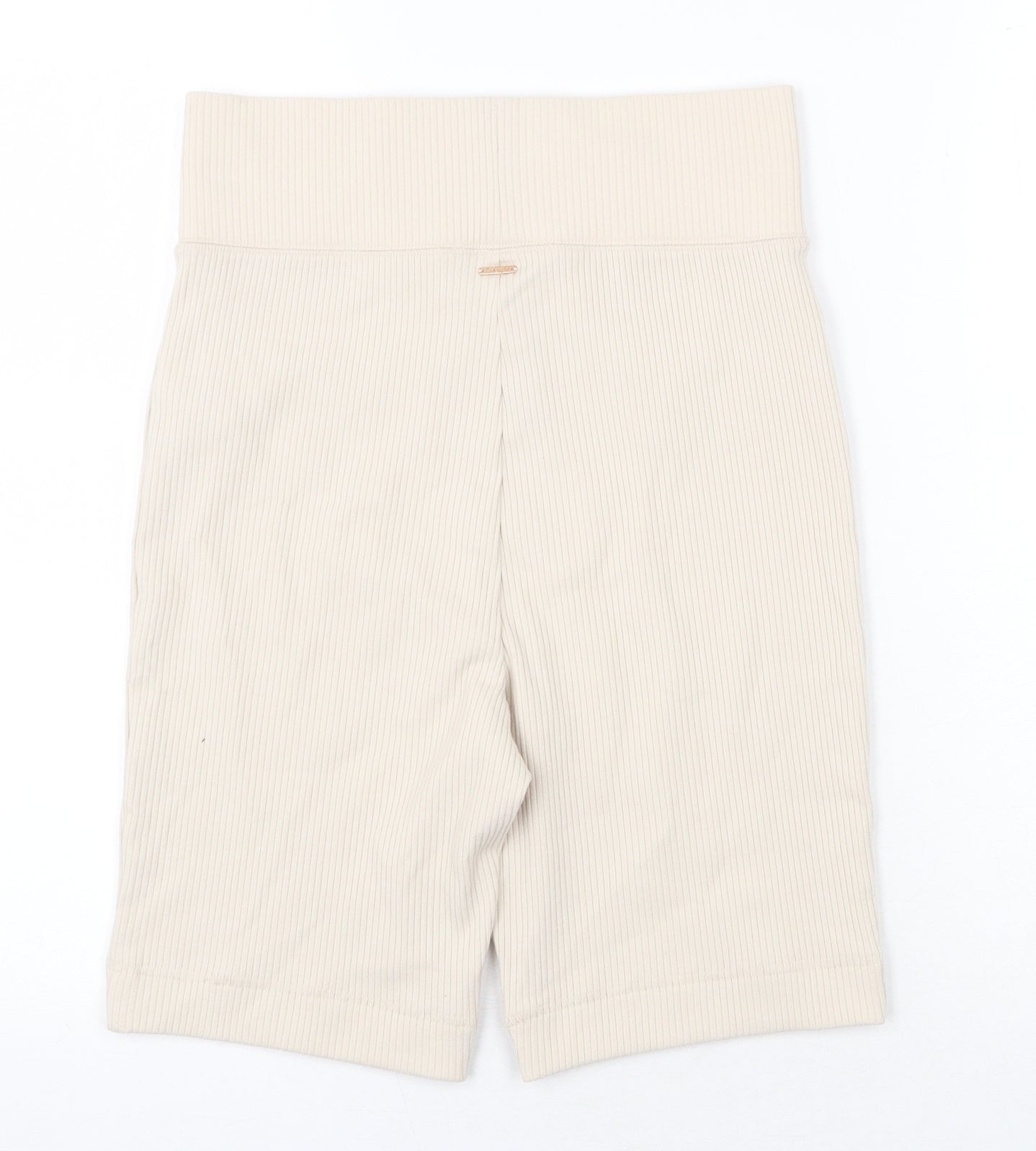 Marks and Spencer Womens Beige Polyester Compression Shorts Size S Regular Pull On - Ribbed