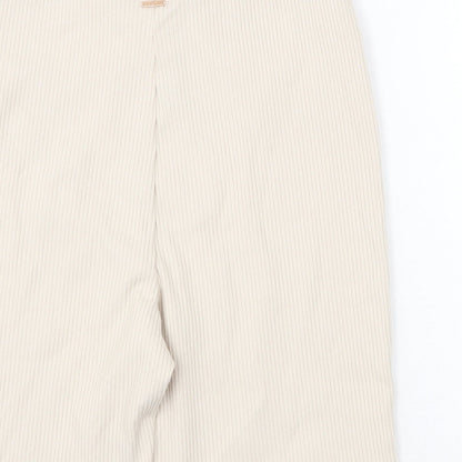 Marks and Spencer Womens Beige Polyester Compression Shorts Size S Regular Pull On - Ribbed