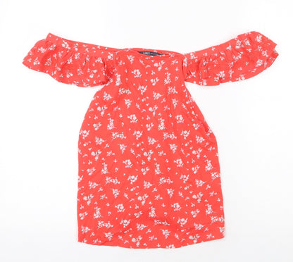 Womens UK Size 8 Marks and Spencer Red Basic Blouse