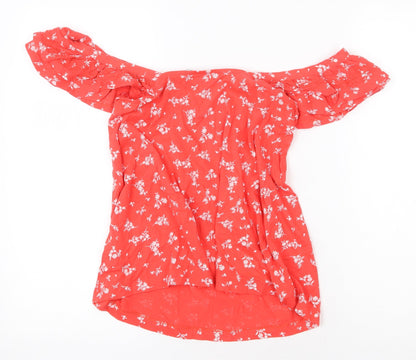 Womens UK Size 8 Marks and Spencer Red Basic Blouse