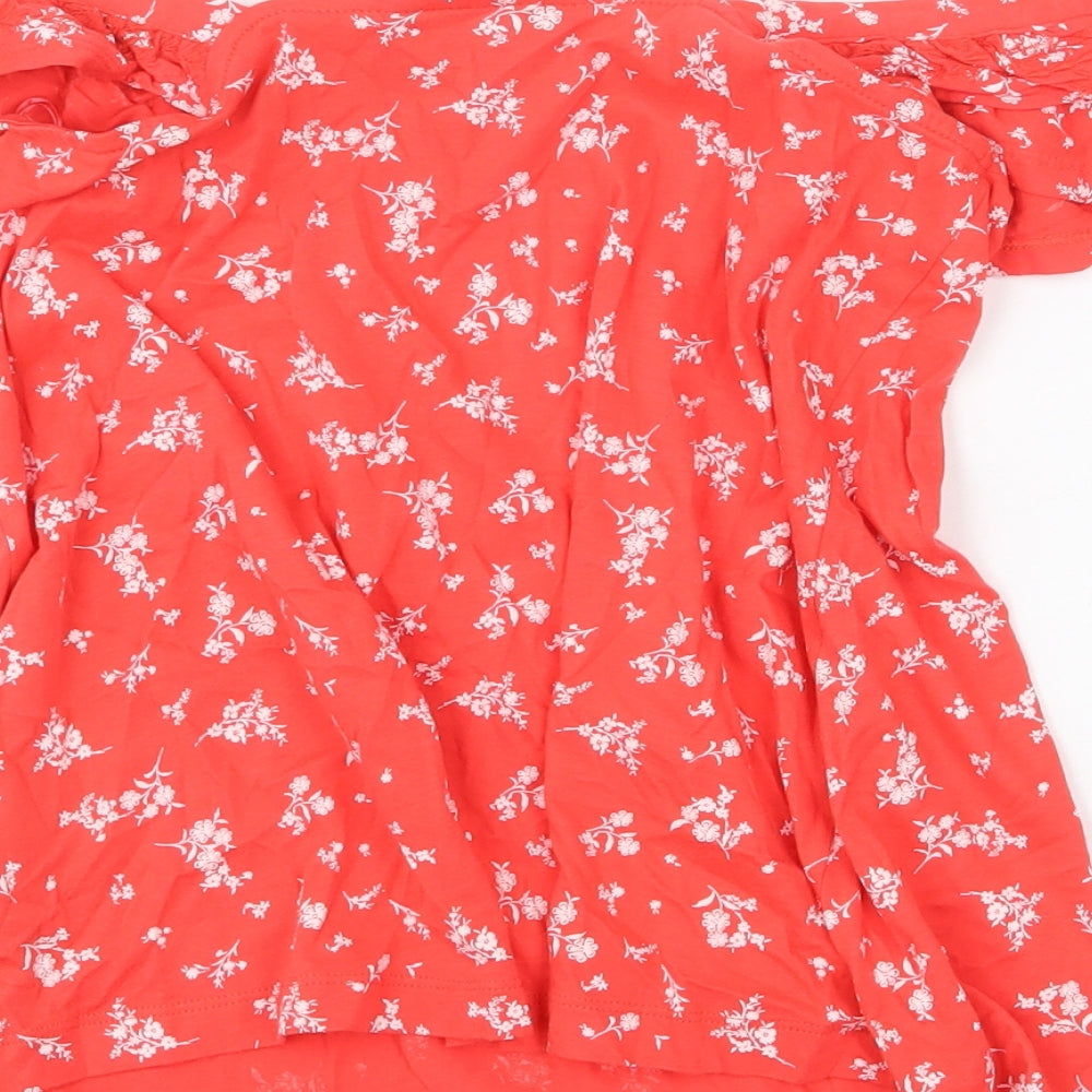 Womens UK Size 8 Marks and Spencer Red Basic Blouse