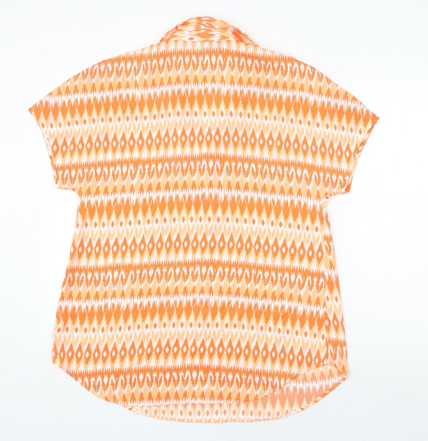 Womens UK Size 8 Marks and Spencer Orange Basic Blouse