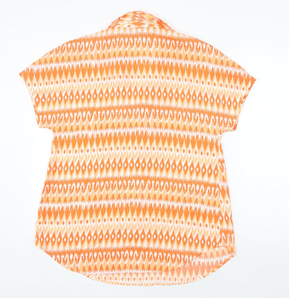 Womens UK Size 8 Marks and Spencer Orange Basic Blouse