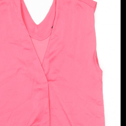 Womens UK Size 6 Marks and Spencer Pink Basic Tank