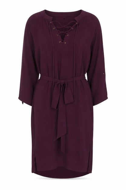 Atmosphere Womens Purple Polyester Sheath Size 6 V-Neck Tie