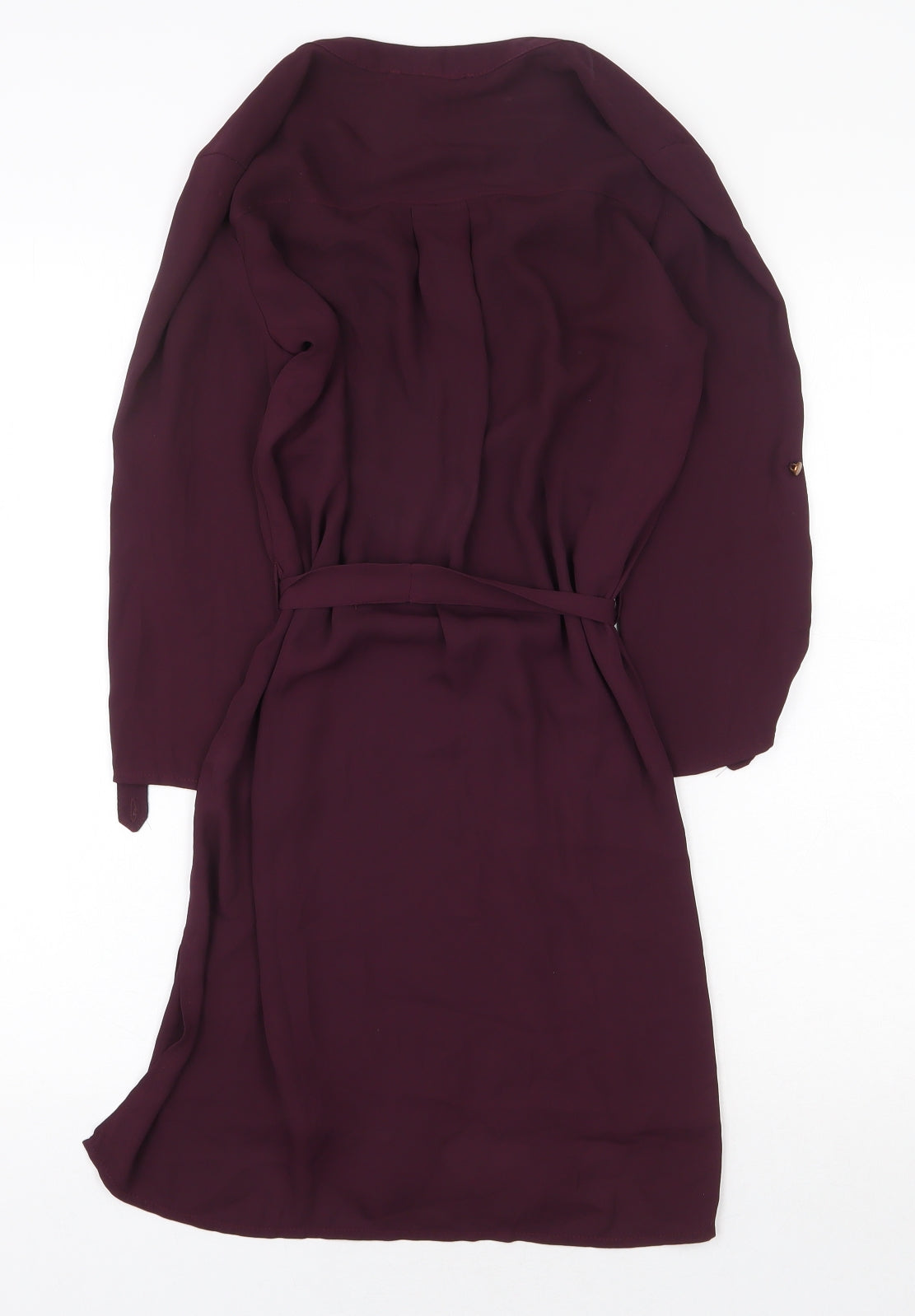 Atmosphere Womens Purple Polyester Sheath Size 6 V-Neck Tie