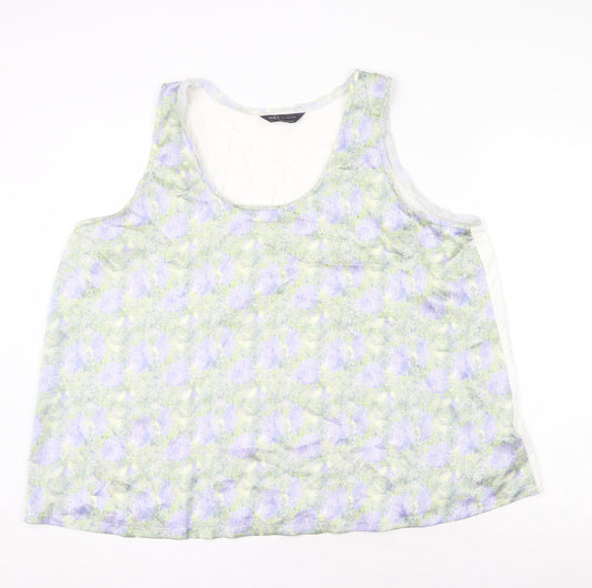Womens UK Size 20 Marks and Spencer Multicoloured Basic Tank
