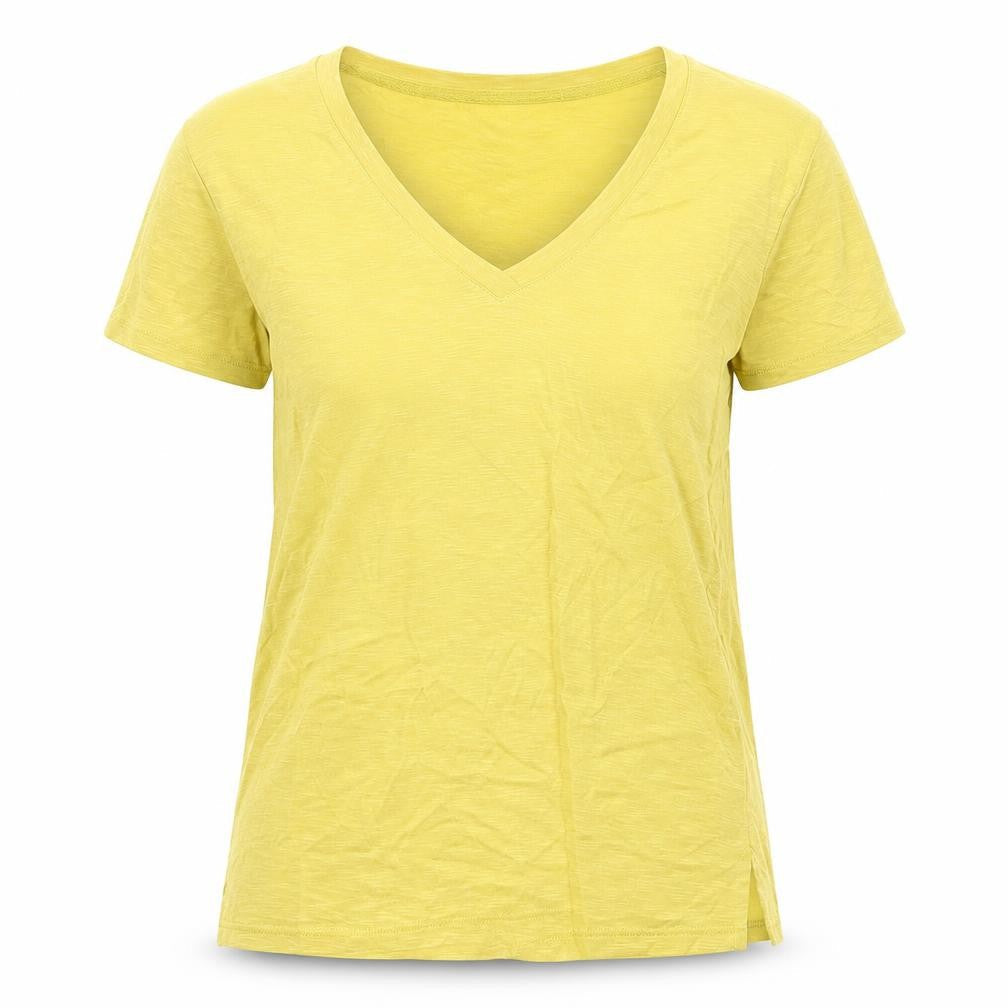 Womens UK Size 6 Per Una Yellow Basic T-Shirt