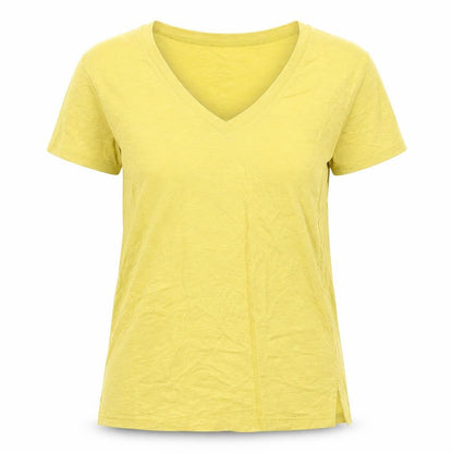 Womens UK Size 6 Per Una Yellow Basic T-Shirt