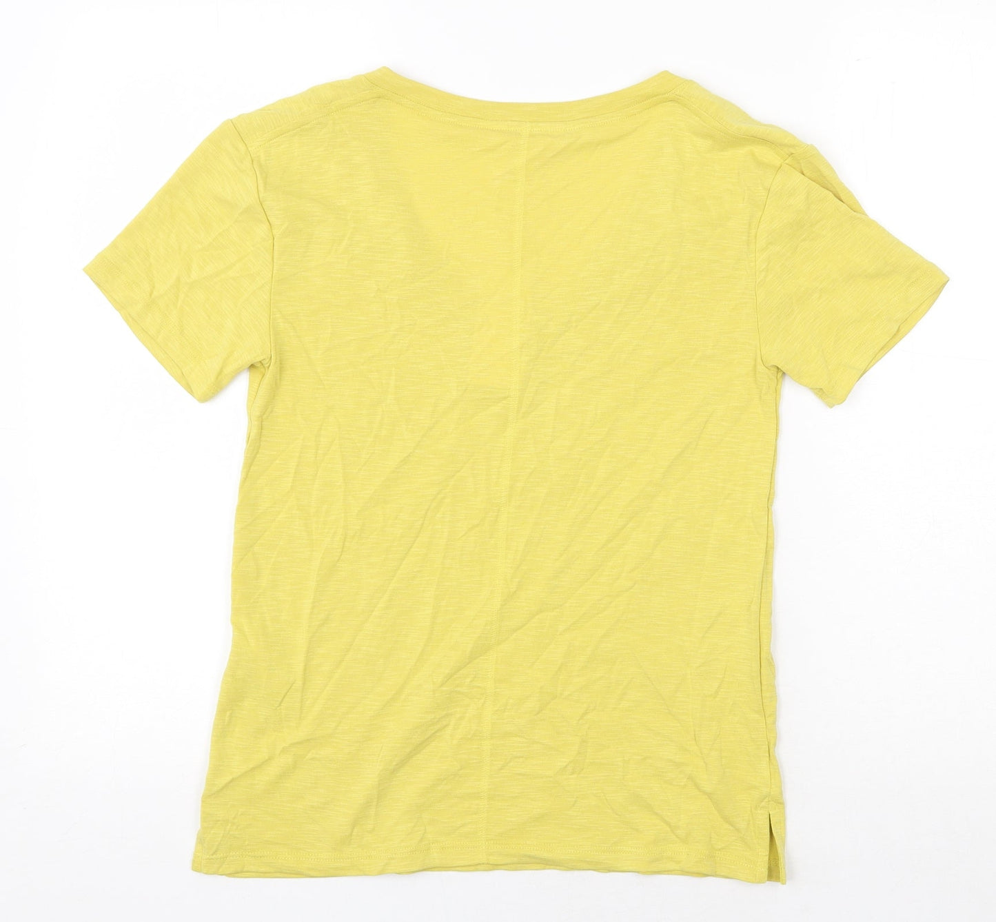 Womens UK Size 6 Per Una Yellow Basic T-Shirt