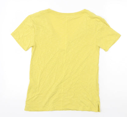 Womens UK Size 6 Per Una Yellow Basic T-Shirt