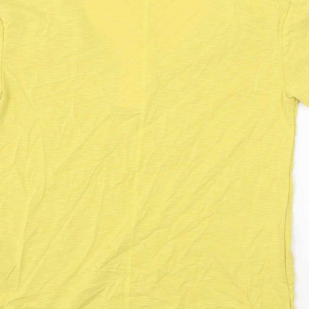Womens UK Size 6 Per Una Yellow Basic T-Shirt