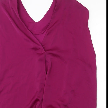 Womens UK Size 22 Marks and Spencer Purple Basic Blouse