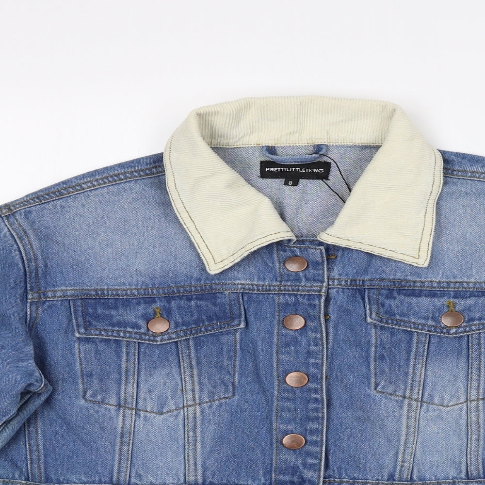 Womens UK Size 8 PRETTYLITTLETHING Blue Jacket