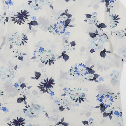 Womens UK Size S Marks and Spencer White Basic Button-Up