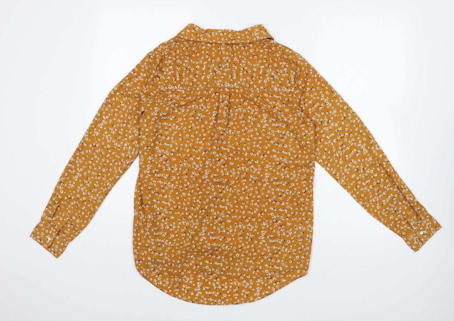 Womens UK Size S Lefties Orange Basic Button-Up