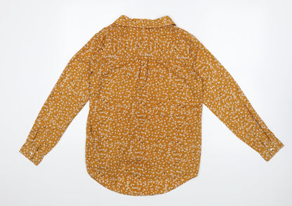 Womens UK Size S Lefties Orange Basic Button-Up