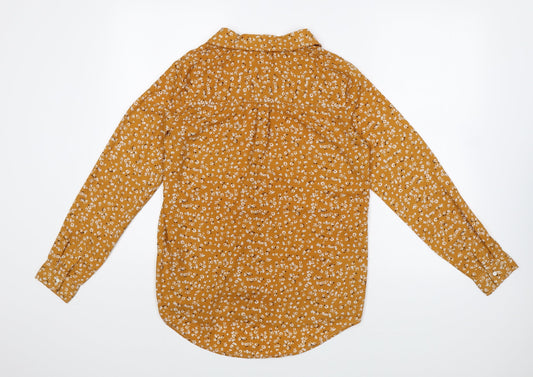 Womens UK Size S Lefties Orange Basic Button-Up