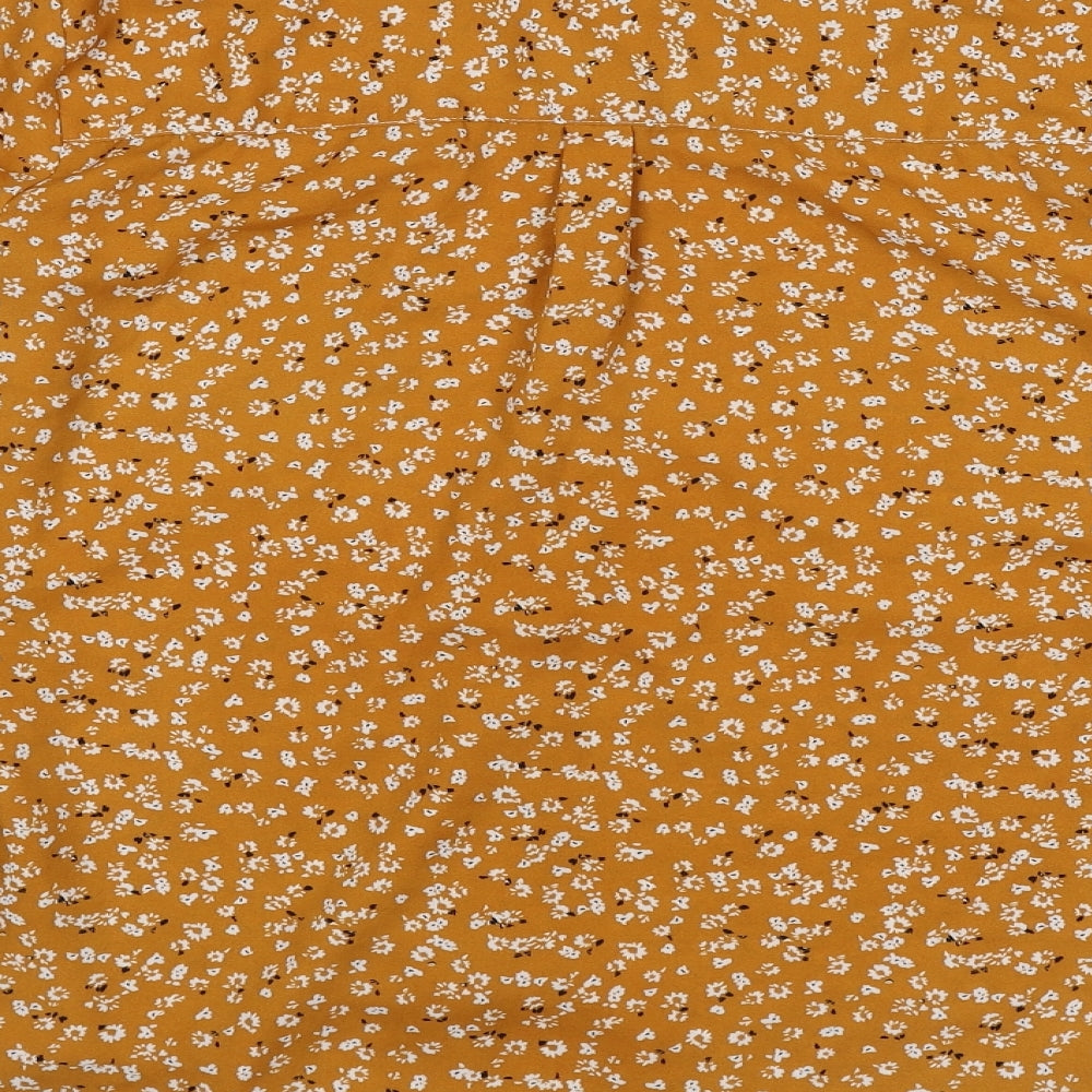 Womens UK Size S Lefties Orange Basic Button-Up