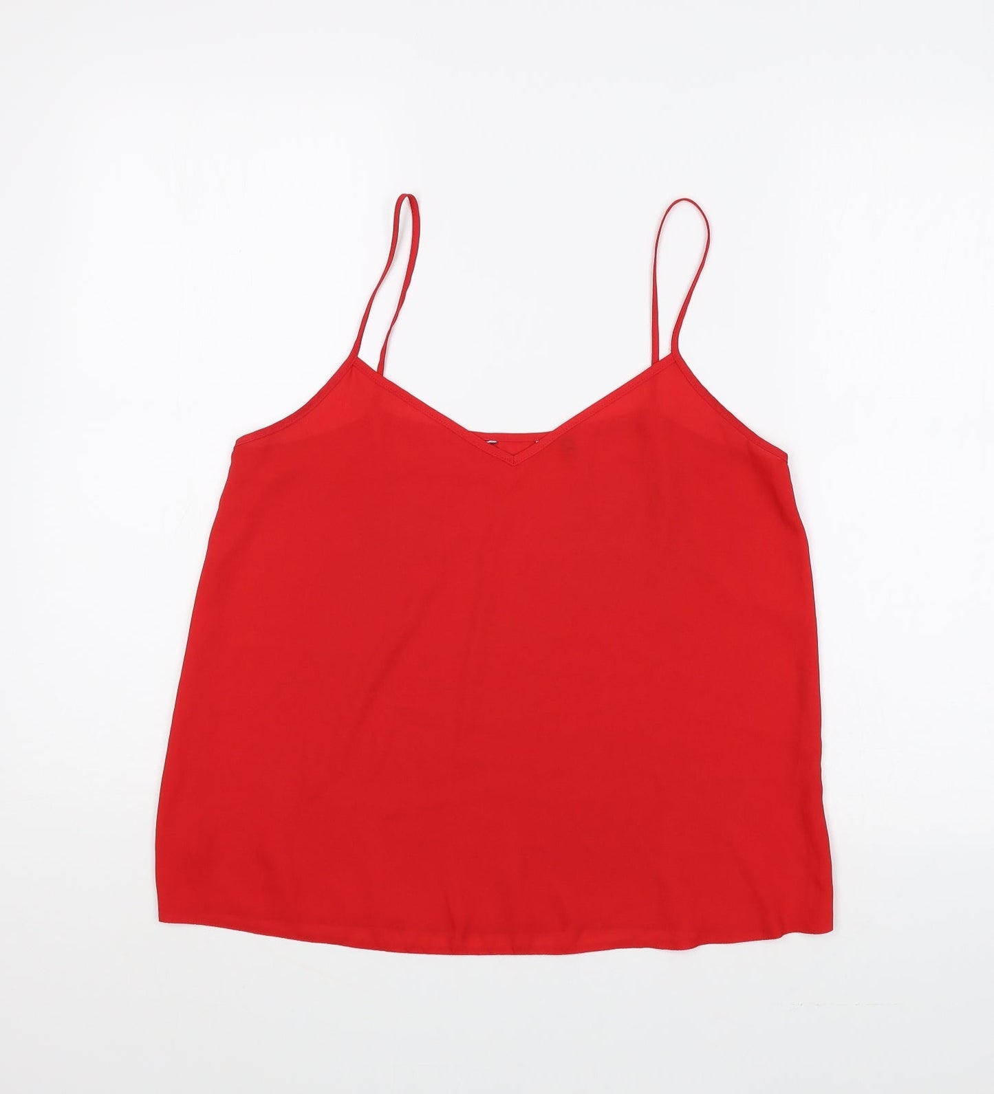 Womens UK Size 10 Preworn Red Basic Tank