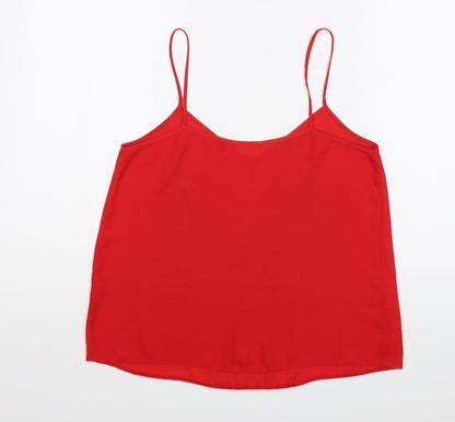 Womens UK Size 10 Preworn Red Basic Tank