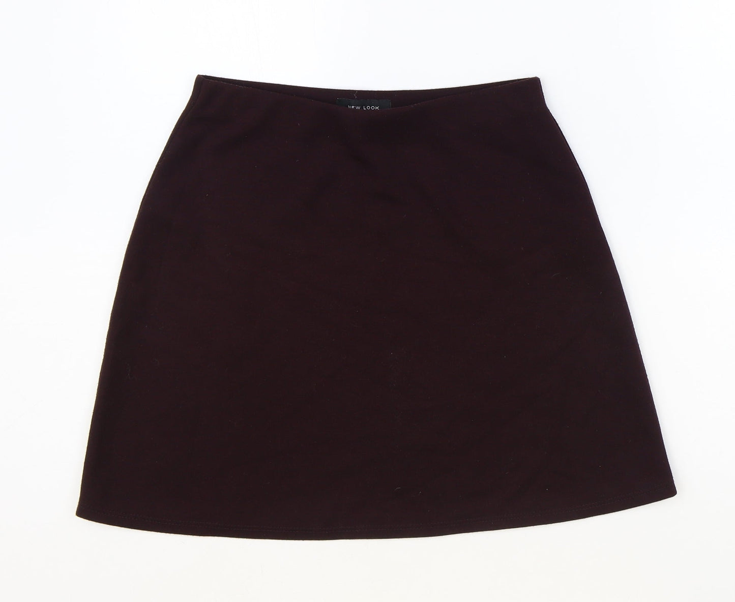 New Look Womens Red Polyester A-Line Skirt Size 8