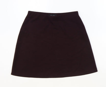 New Look Womens Red Polyester A-Line Skirt Size 8