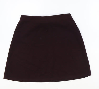 New Look Womens Red Polyester A-Line Skirt Size 8