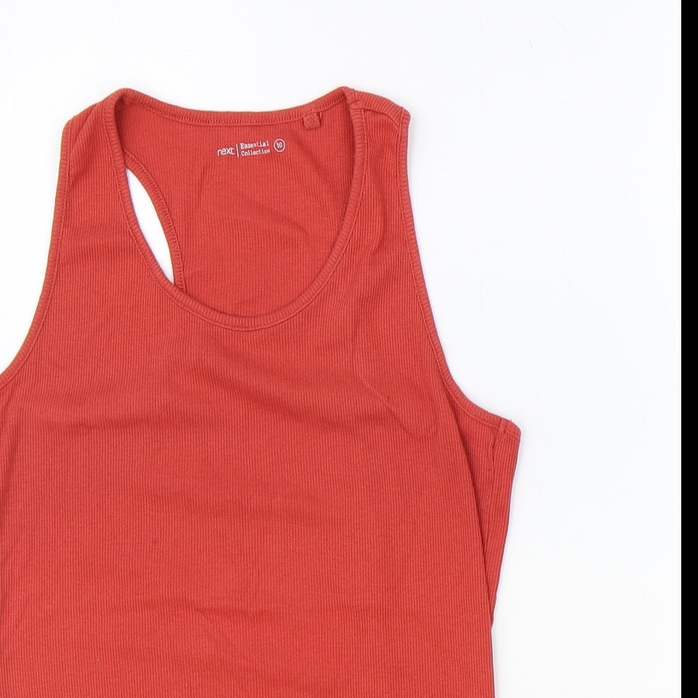 Womens UK Size 10 NEXT Orange Basic Tank