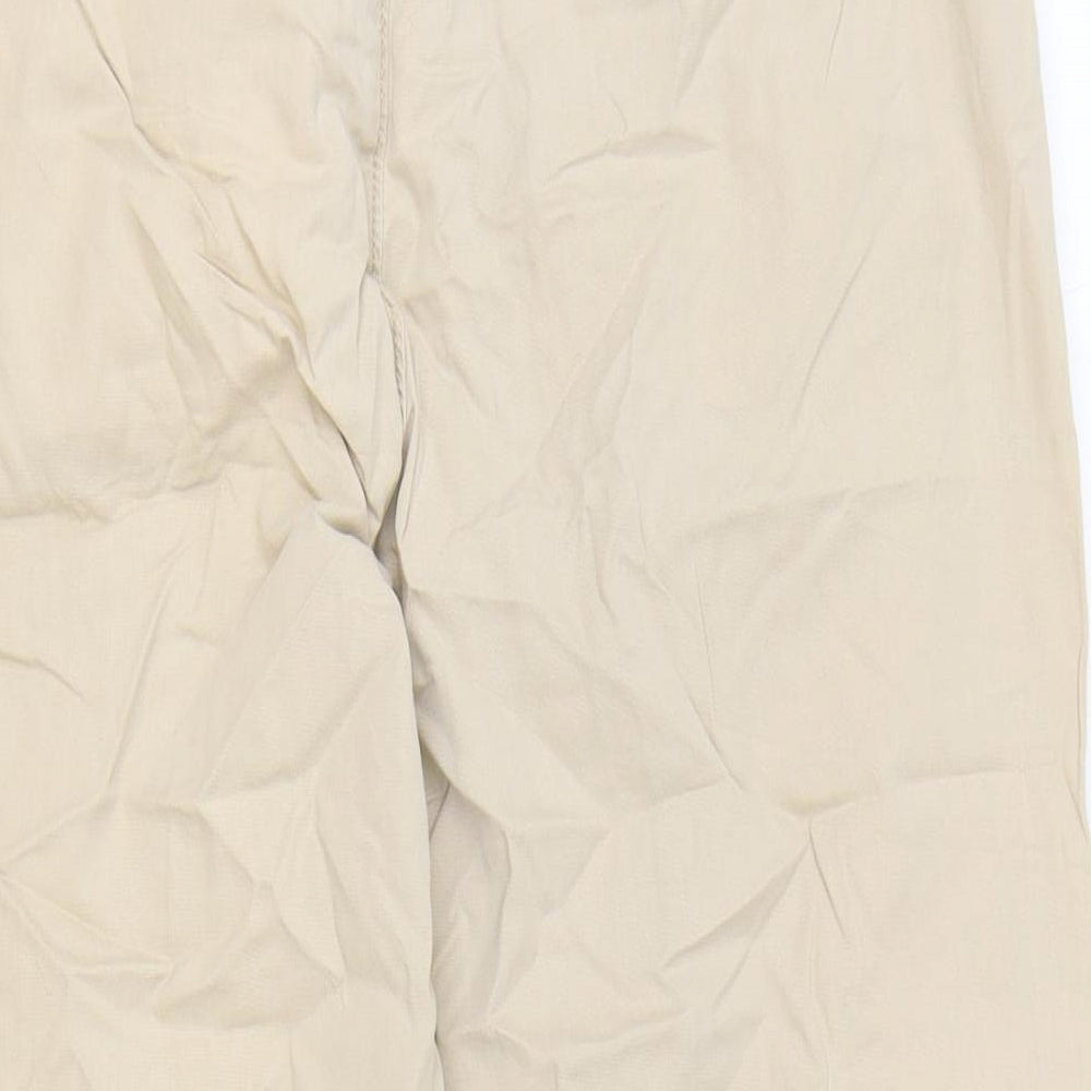 F&F Womens Brown Polyester Pedal Pusher Trousers Size 30 in Regular Zip