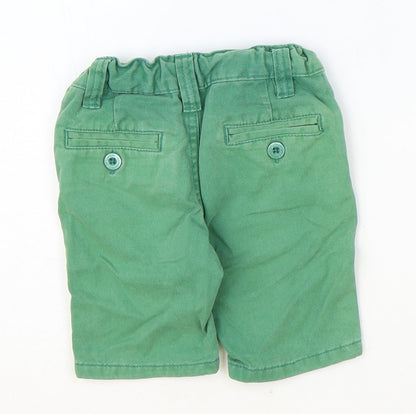 Denim & Co. Boys Green Cotton Cropped Jeans Size 12-18 Months Zip