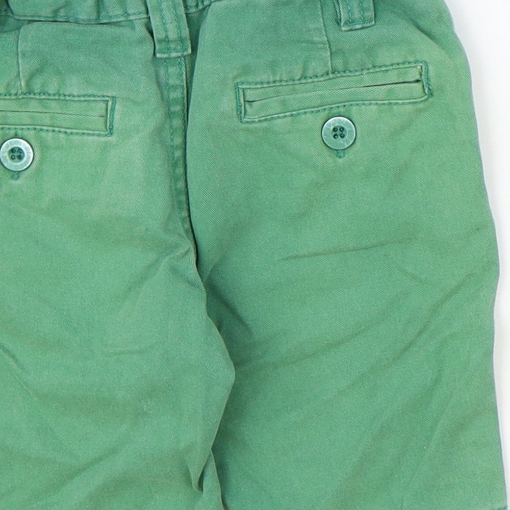 Denim & Co. Boys Green Cotton Cropped Jeans Size 12-18 Months Zip