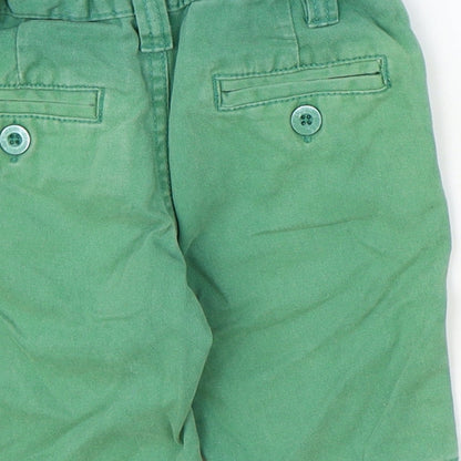 Denim & Co. Boys Green Cotton Cropped Jeans Size 12-18 Months Zip