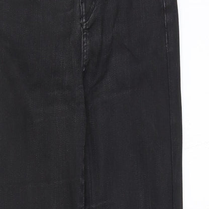 Topshop Womens Black Cotton Skinny Jeans Size 26 in Regular Zip