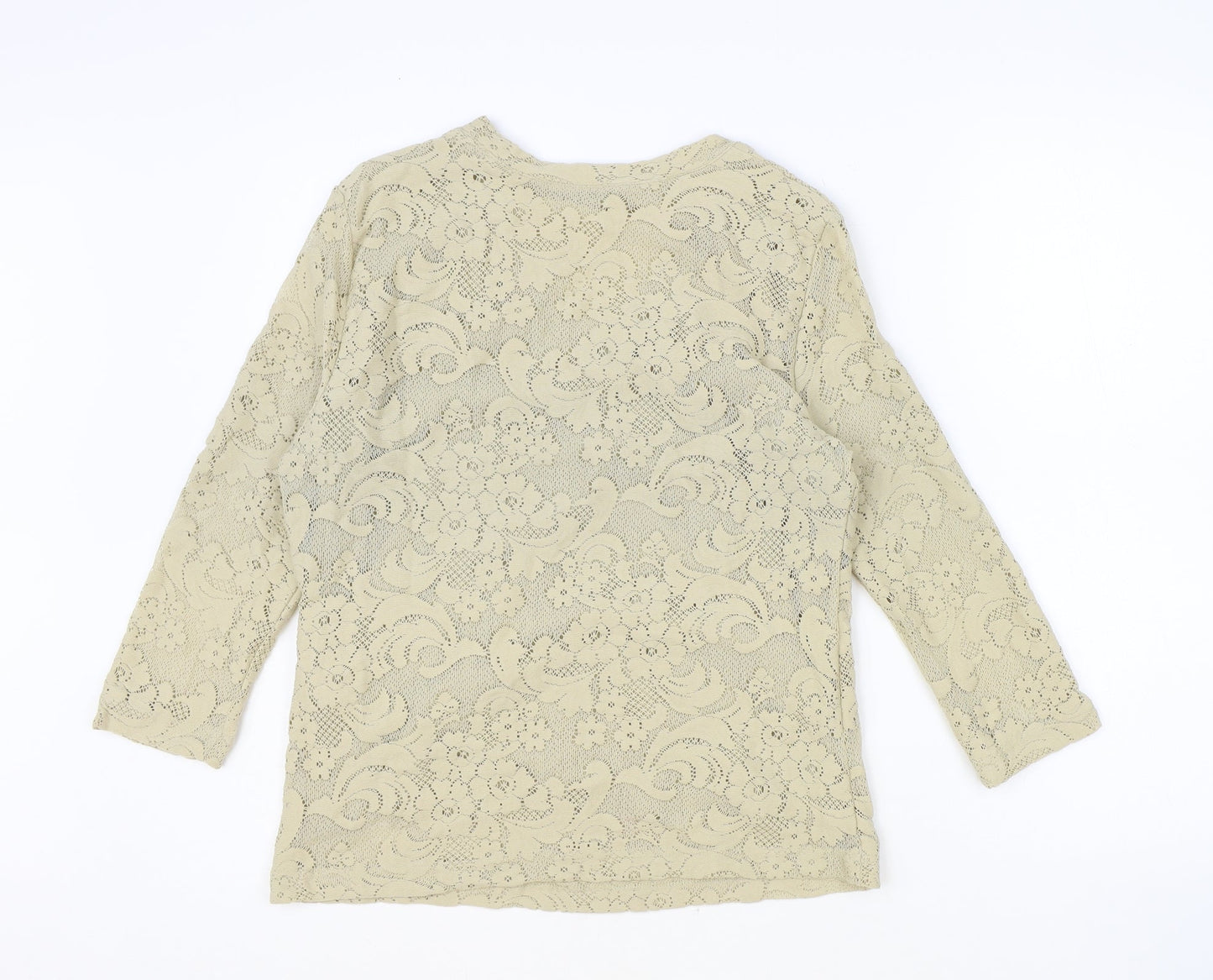 Womens UK Size 14 Gerry Weber Beige Basic T-Shirt