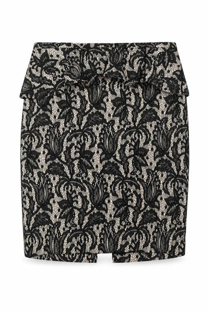 Oasis Womens Black Floral Polyester Straight & Pencil Skirt Size 14 Zip
