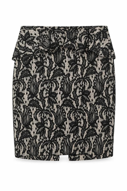 Oasis Womens Black Floral Polyester Straight & Pencil Skirt Size 14 Zip