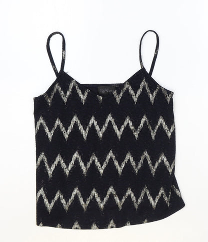 Womens UK Size 6 Topshop Black Basic Tank