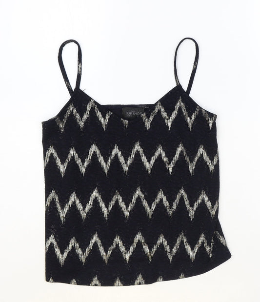 Womens UK Size 6 Topshop Black Basic Tank
