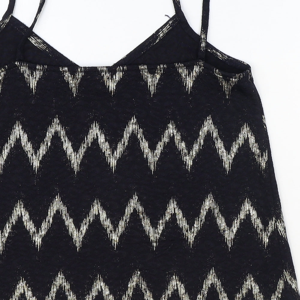 Womens UK Size 6 Topshop Black Basic Tank
