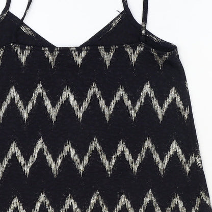 Womens UK Size 6 Topshop Black Basic Tank