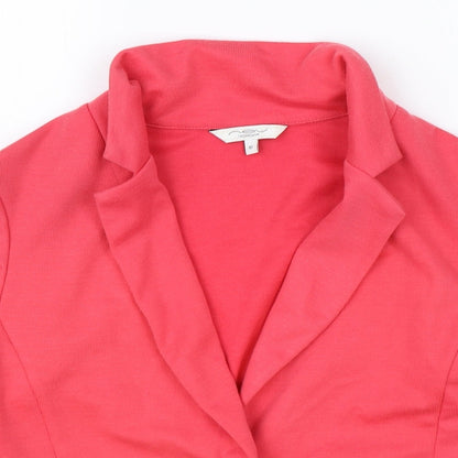 New Look Womens Pink Polyester Jacket Blazer Size 10