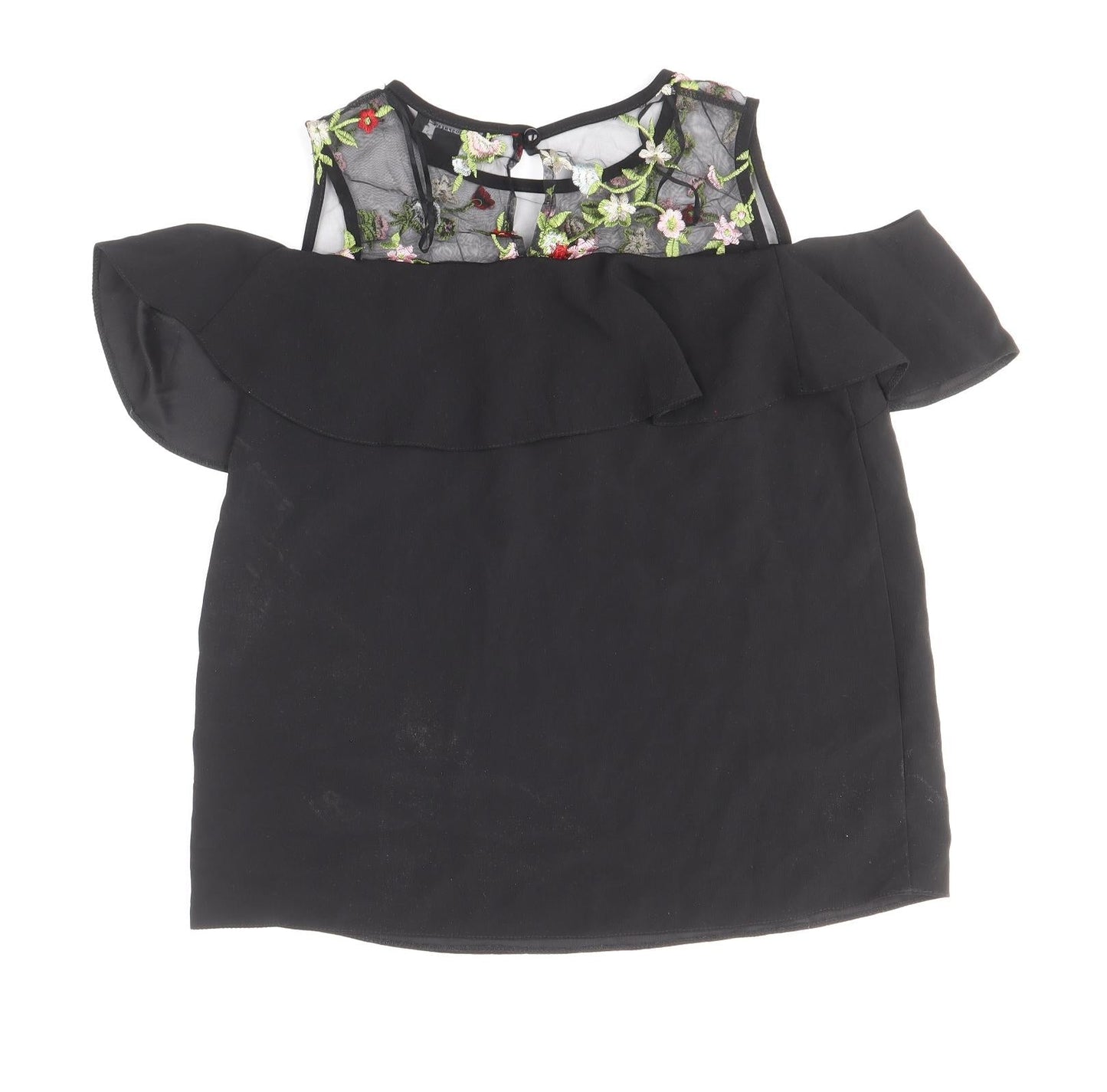 Womens UK Size 10 Atmosphere Black Basic Blouse