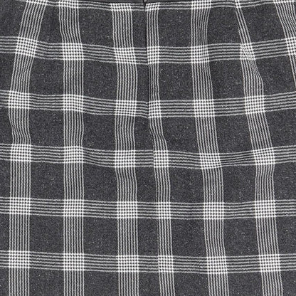 Oasis Womens Black Plaid Polyester Mini Skirt Size 12 Zip
