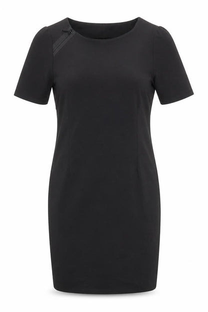 iZ Womens Black Polyester Pencil Dress Size M Round Neck Zip