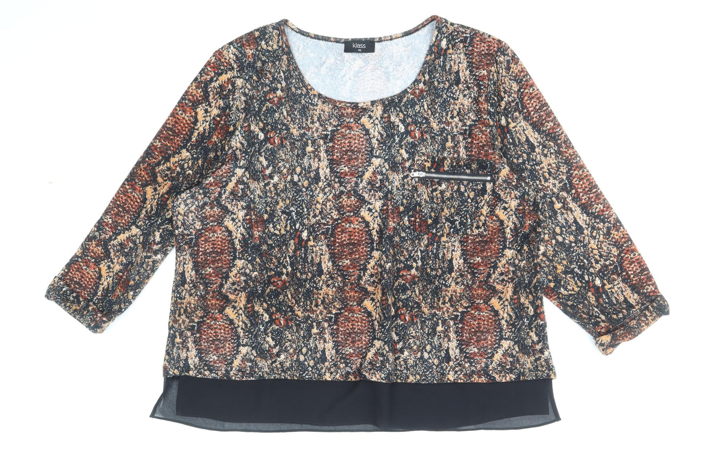 Womens UK Size 2XL Klass Brown Pullover Jumper