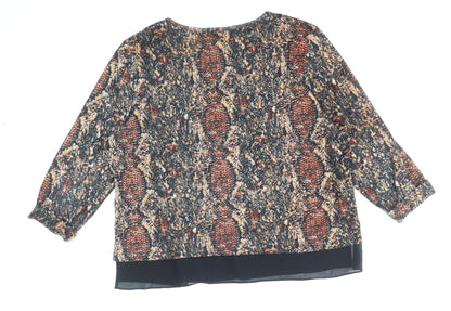 Womens UK Size 2XL Klass Brown Pullover Jumper