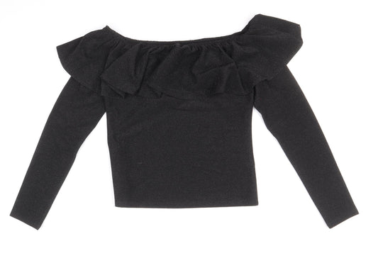 Womens UK Size S H&M Black Basic T-Shirt
