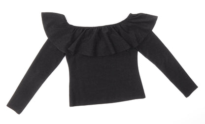 Womens UK Size S H&M Black Basic T-Shirt